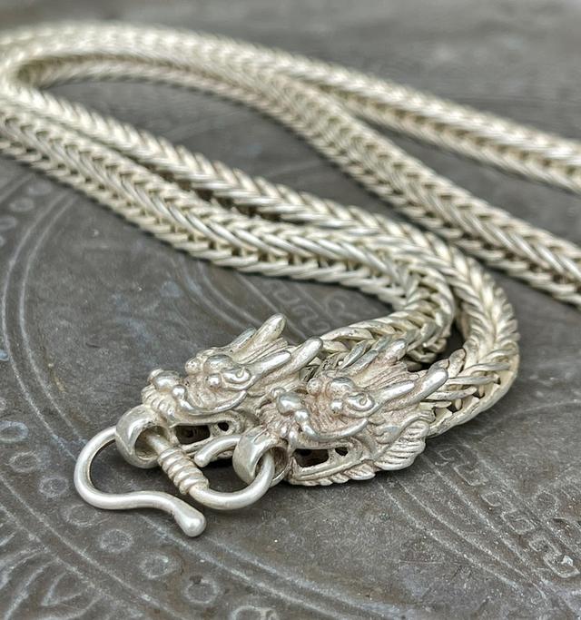 สร้อยคอเงิน สร้อยเงินเก่า หัวลายมังกร สร้อย 3