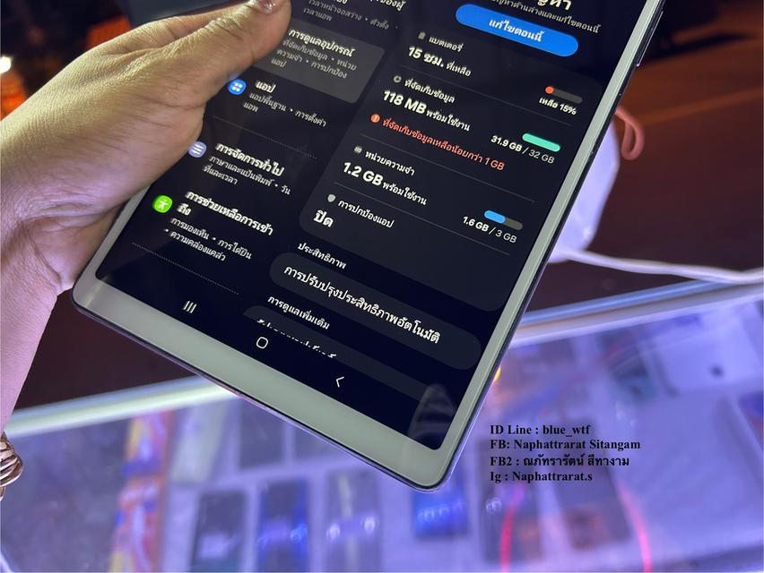 Samsung Tab A7 Lite ใส่ซิมโทรได้ 4Gจอ8.7นิ้ว Rom32 Ram3 Android14โหลดได้ทุกแอพ ปกติ ได้ทุกซิม