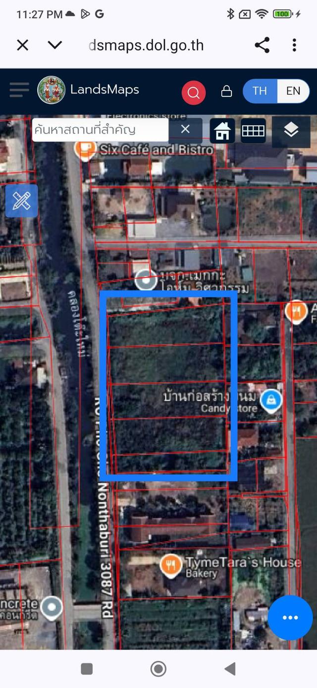 ขายที่ดินแปลงสวย 4 ไร่ 115 ตรว. ติดถนนซอยเลียบคลองโต๊ะใหม่ ถ.วัดลาดปลาดุก ที่ดินอยู่ห่างจากถนนกาญจนาภิเษก 6.2 กม. ห่างจากเซ็นทรัลเวสต์เกต 9.4 กม.