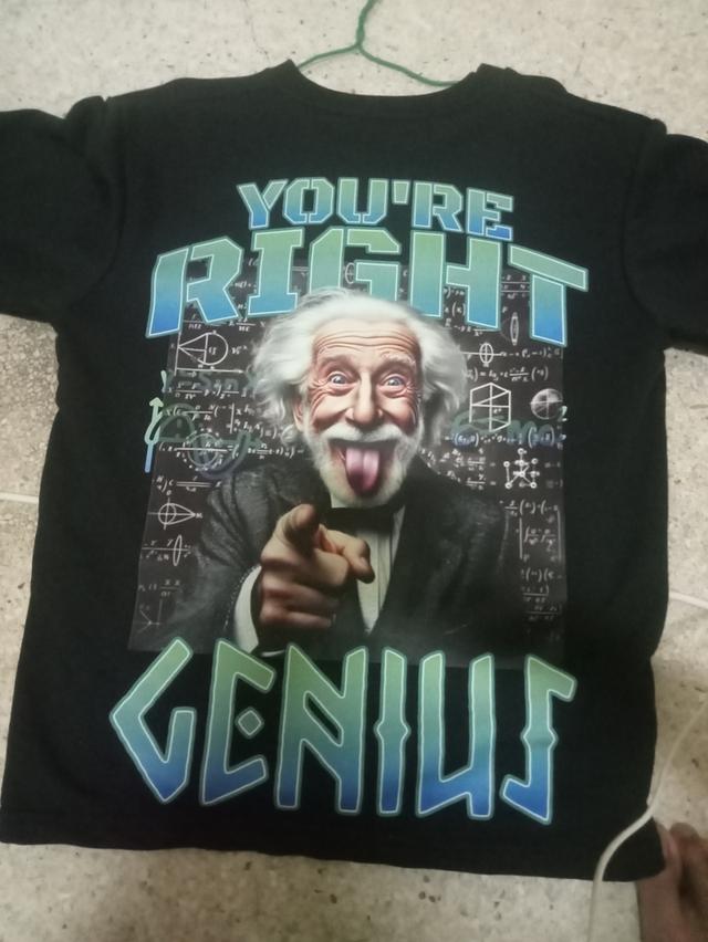เสื้อยืดลาย YOU'RE GENIUSCotton รูปที่ 3