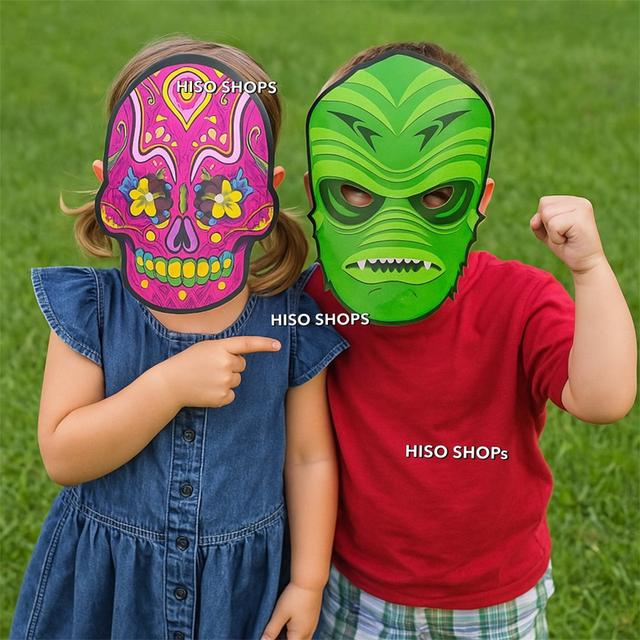 หน้ากากแฟนตาซีหลากลาย หน้ากากกระดาษแฟนซี สีสันสดใส สำหรับแต่งแฟนซีชุดครอสเพลย์คละแบบ