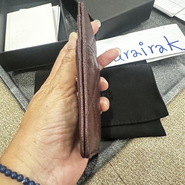 chanel card holder สีแดงเบอร์กันดี รูปที่ 5