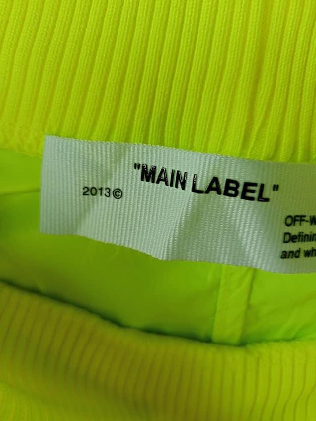 Off-White Neon Green Log Detail Track Pants  5