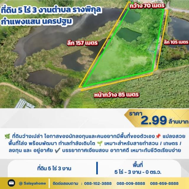 ที่ดินว่างเปล่า 5 ไร่ รางพิกุล กำแพงแสน นครปฐม 1
