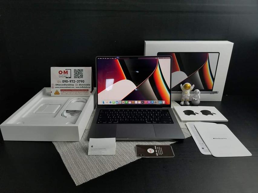 ขาย/แลก Macbook Pro (2021 14นิ้ว Apple M1 Pro) Ram16 SSD512 ศูนย์ไทย ประกัน 23/12/2565 สภาพสวยมาก เพียง 65,900 บาท  5