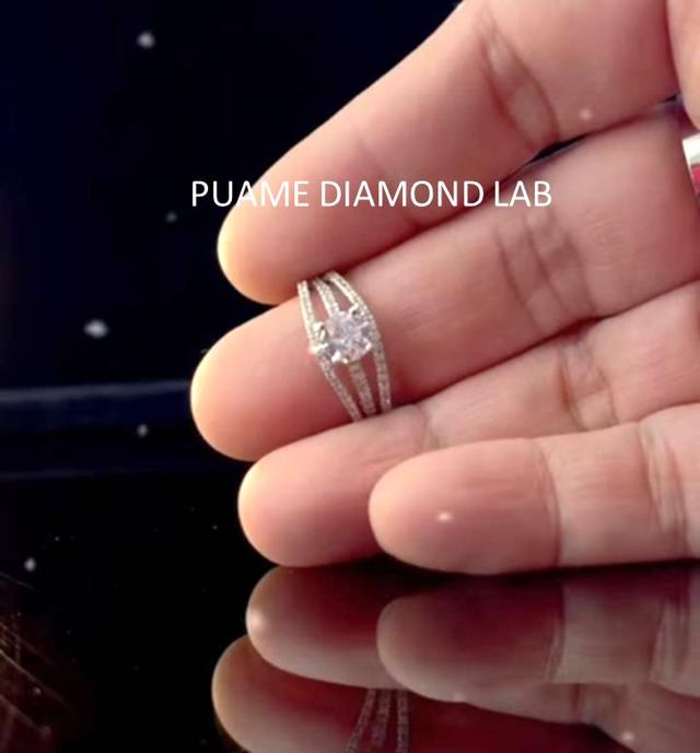 แหวนเพชรประดับด้วยเพชรแท้ธรรมชาติ น้ำงาม เปล่งประกายสะท้อนความมั่นใจในทุกโอกาสที่ปุอามี่ที่Diamond Lap Rama2 (095-8894732) รูปที่ 2