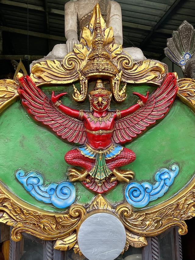 ซุ้มพญาครุฑ ขนาด1เมตร แขวนผนัง รูปหล่อพญาครุฑ พิมพ์เทพบุตร
