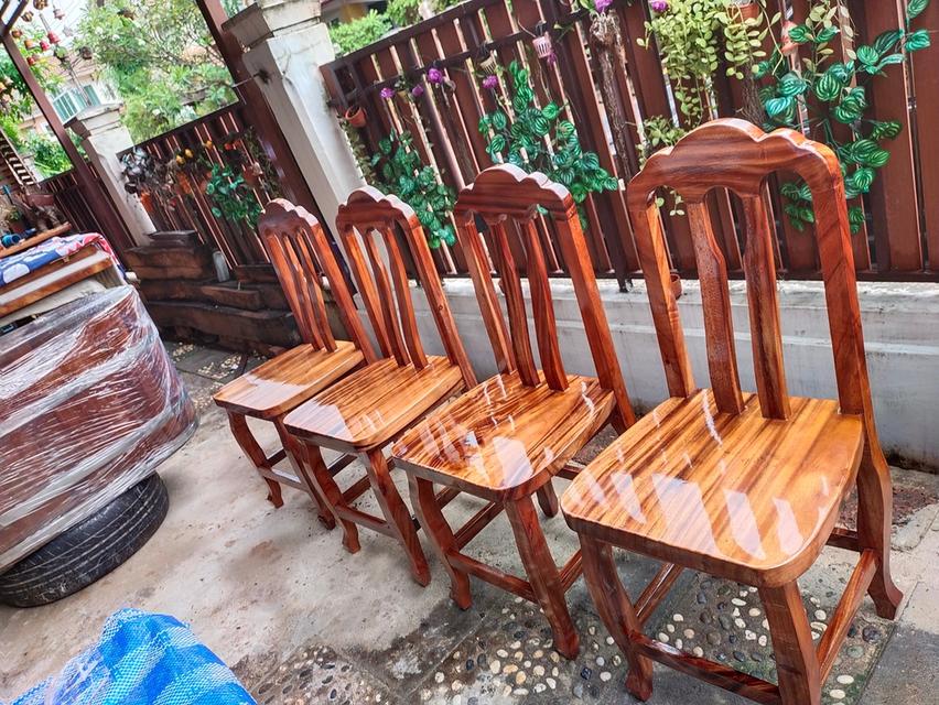 เก้าอี้ไม้ พื้นนั่งไม้แผ่นเดียว T.0853319007