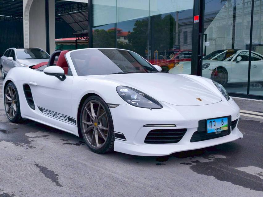 รหัสรถ KPV5 2017 PORSCHE BOXSTER 2.0 CABRIOLET สีเทา wrap ขาว