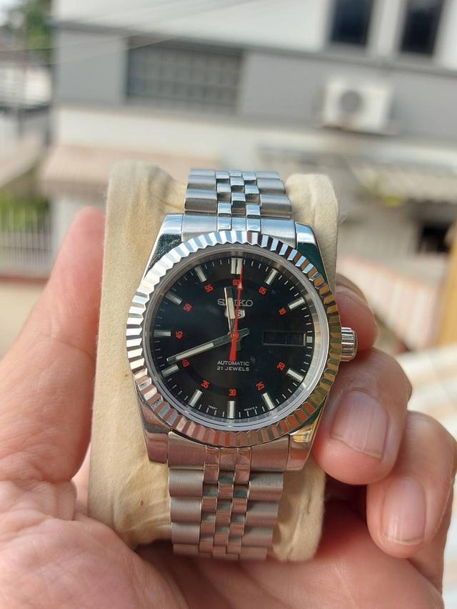 SEIKO 5 7S26A MOD Datejust ขอบหยัก  12