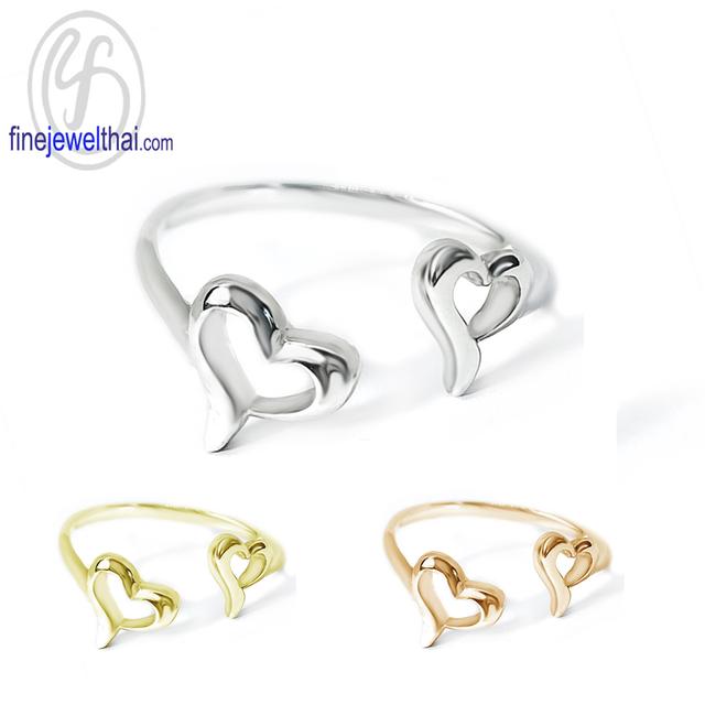 Finejewelthai แหวนหัวใจ-แหวนเงินแท้-แหวนเกลี้ยง-R144000 รูปที่ 2