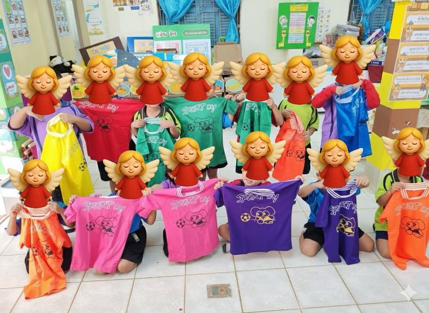 เสื้อสต๊อก คอปกโปโล ของกลม แขนยาวแขนสั้น เสื้อกีฬาเสื้อพละเด็กเล็กราคาถูกซื้อไปบริจาคได้ตามโรงเรียนต่างๆที่ขาดแคลนชุดกีฬา 2