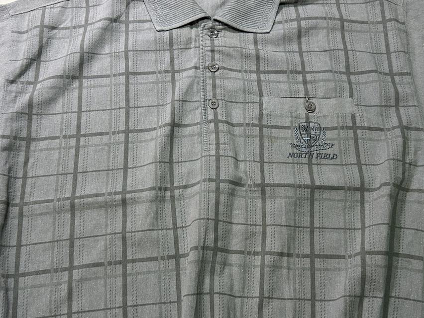เสื้อโปโลไหมพรมวินเทจ 90s NORTH FIELD Sports - Knit Polo Shirt ทรงเหลี่ยมไหล่ตกสไตล์ City Boy รูปที่ 6