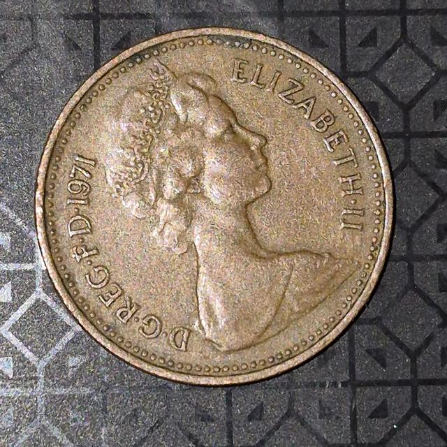 British coin 2 pennies. รูปที่ 7