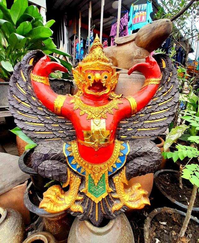 พญาครุฑแขวนผนัง พิมพ์หน้าดุ หน้ายักษ์ ขนาด65ซม ครุฑใหญ่