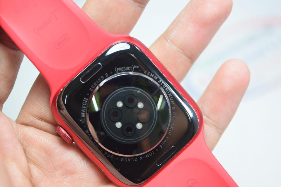 ขายถูกกว่า Apple Watch S8 GPS 45mm (PRODUCT)RED Aluminum แบต 95% จอใส ไม่มีรอย 5