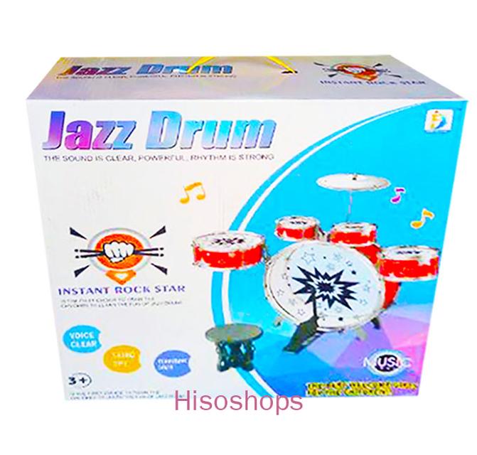 JAZZ DRUM ชุดกลอง 5 ใบ พร้อมเก้าอี้ ขนาดใหญ่ สีสันสวยงามสดใส