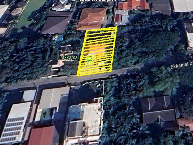 ให้เช่าที่ดินแปลงสวย 172 ตรว.สุขุมวิท 63 เอกมัย 22 เชื่อมต่อทองหล่อ พระราม 9 เลียบด่วน ใจกลางเอกมัย ถนนซอยเมน เหมาะสร้าง 7