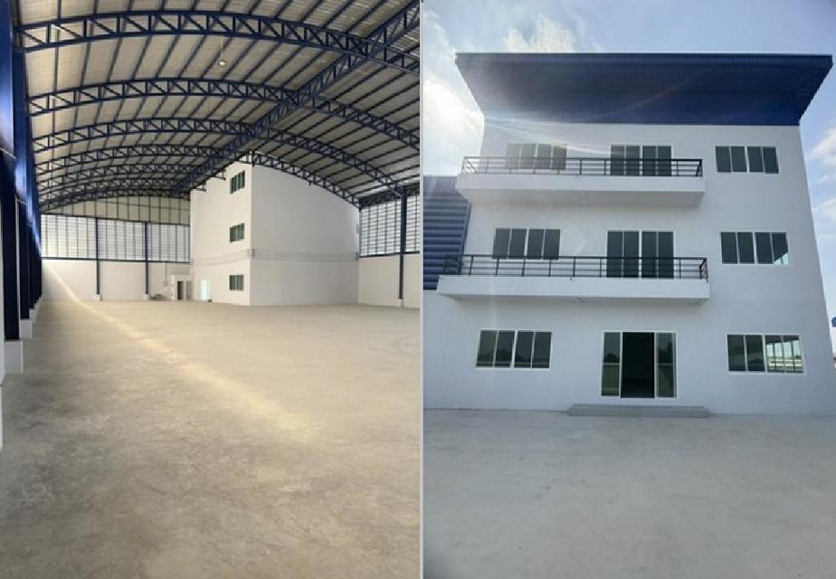 ให้เช่าโกดังพร้อมสำนักงาน 3 ชั้น สร้างใหม่ / พื้นที่ใช้สอยรวม 1448 ตารางเมตร / ทำเล โคกขาม สมุทรสาคร / ใกล้ การไฟฟ้า โคกขาม 10