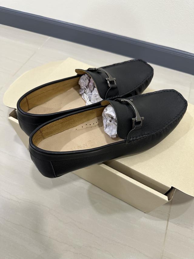 รองเท้าหนัง loafer สีดำ มือ2 5
