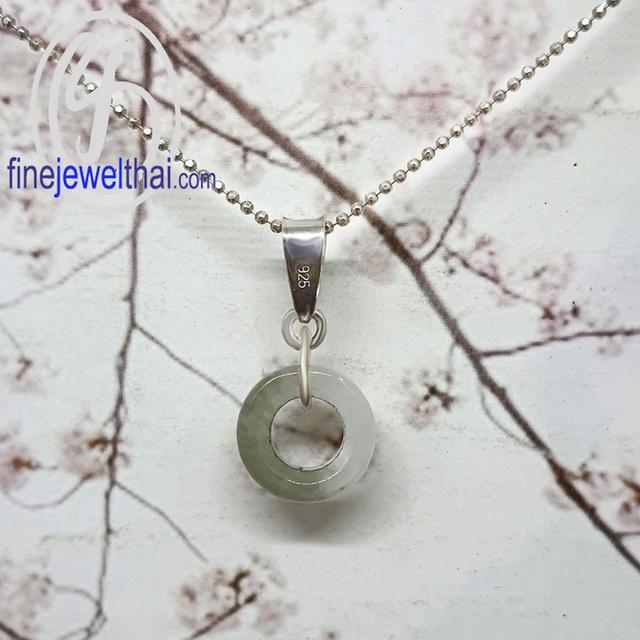 จี้หยกแท้-เงินแท้925-พลอยประจำเดือนเกิด-Jade-Silver-Pendant-Finejewelthai-P3057jd00 รูปที่ 2