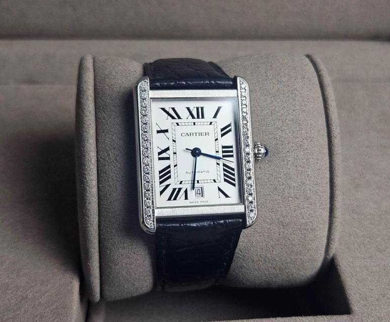 Cartier Tank Solo XL Steel Diamonds Full set! 3