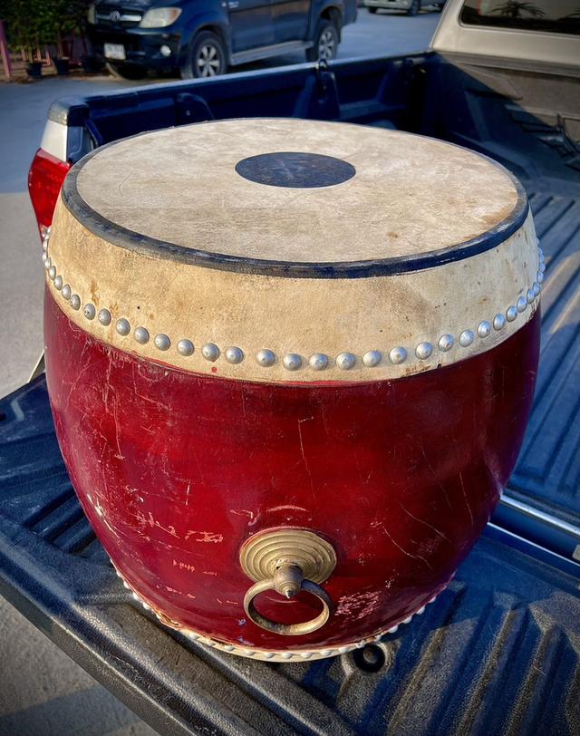 กลองทัดใบใหญ่ หน้ากว้าง18นิ้ว เดี่ยว1ใบ กลองทัดเก่า 7