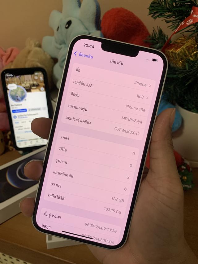 📱iPhone 16e 128 GB  สีขาว !!!!!!!!  6
