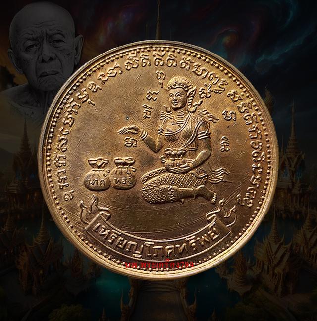 เหรียญโภคทรัพย์แม่นางกวัก วัดทุ่งเหียง ชลบุรี ปี๒๕๑๗ เนื้อทองแดง บล๊อคนิยมวงเดือน หลวงปู่ทิม อิสริโก ร่วมปลุกเสก 1