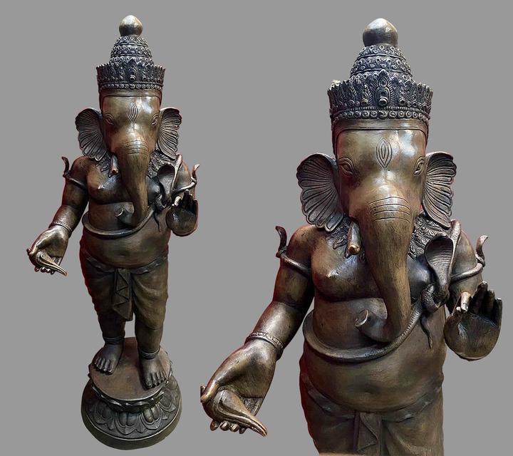 พระพิฆเนศองค์ใหญ่ สูง140ซม พระพิฆเนศทองเหลือง ปางประธานพร