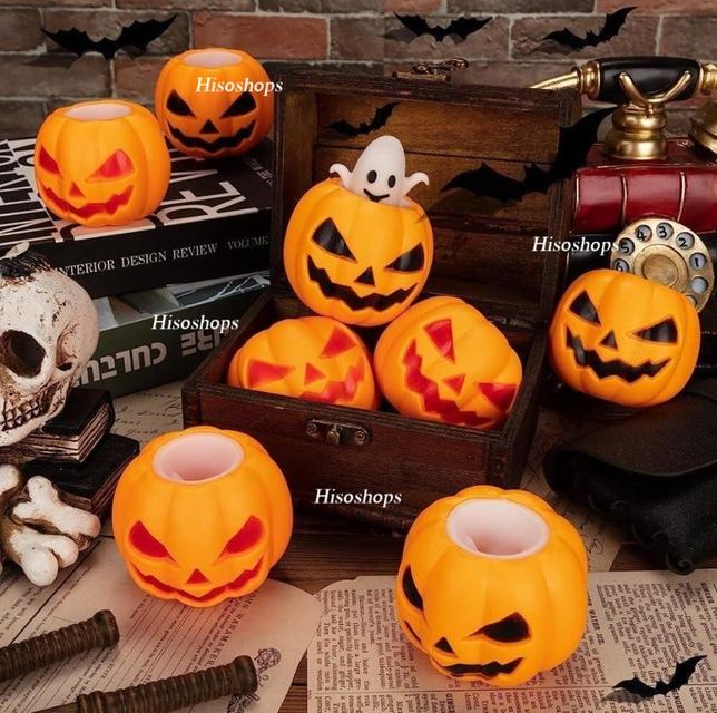 ของเล่นบอลบีบสกุชชี่ HALLOWEEN SQUISHY ฟักทอง PUMPKIN STRESS RELIEVER หัวกระโหลก SKULL ผีน้อย GHOST บอลลูกใหญ่ ของเล่นคลายเครียด ของเล่นเทศกาลฮาโลวีน
