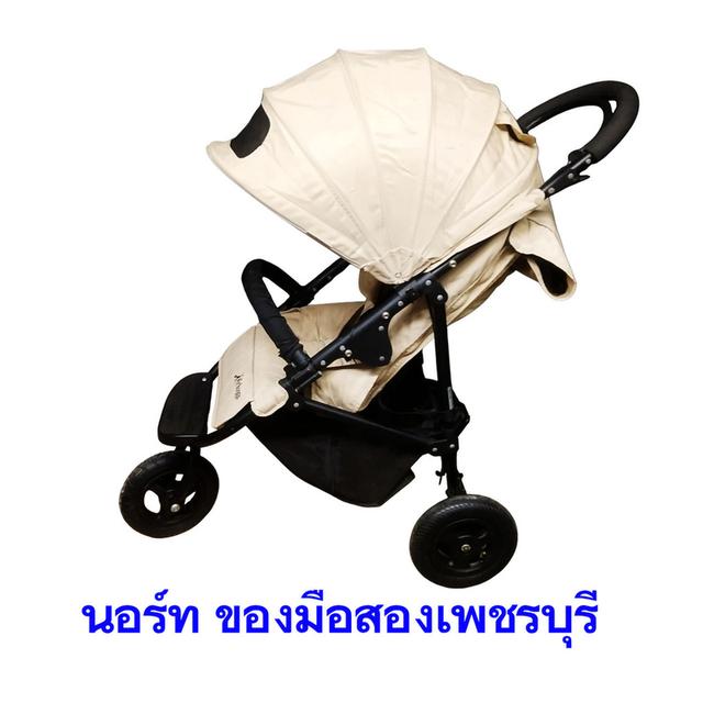 รถเข็นเด็ก 3 ล้อ Air Buggy Co Co สีครีม มือสอง