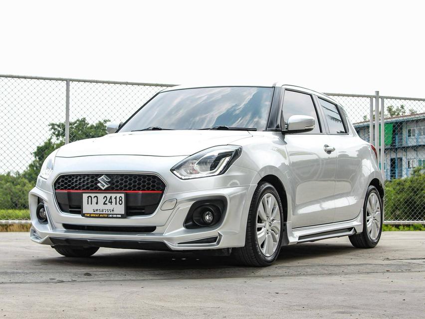 SUZUKI SWIFT 1.2L GLX CVT ปี 2019  โฉม ปี18-ปัจจุบัน เครื่องเบนชิน สีเทา เกียร์ AUTO ไมล์เพียง 107,863 km.