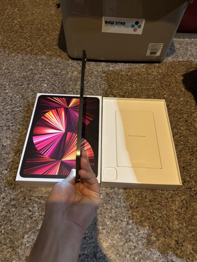 ขายiPadPro11นิ้วM1สีดำ256กิ๊กมีกล่องใช้งานดีปากกาเขียนเส้นไม่ขาด รูปที่ 6