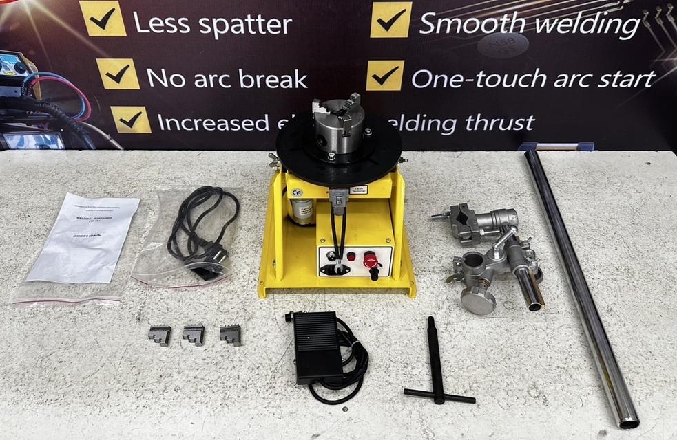 เครื่องหมุนงานเชื่อม BY10 220V จับท่อ0-2.5นิ้ว รับน้ำหนัก10กก พร้อมแขนจับหัวเขื่อม