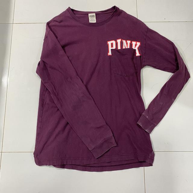 เสื้อแขนยาว pink มือสอง