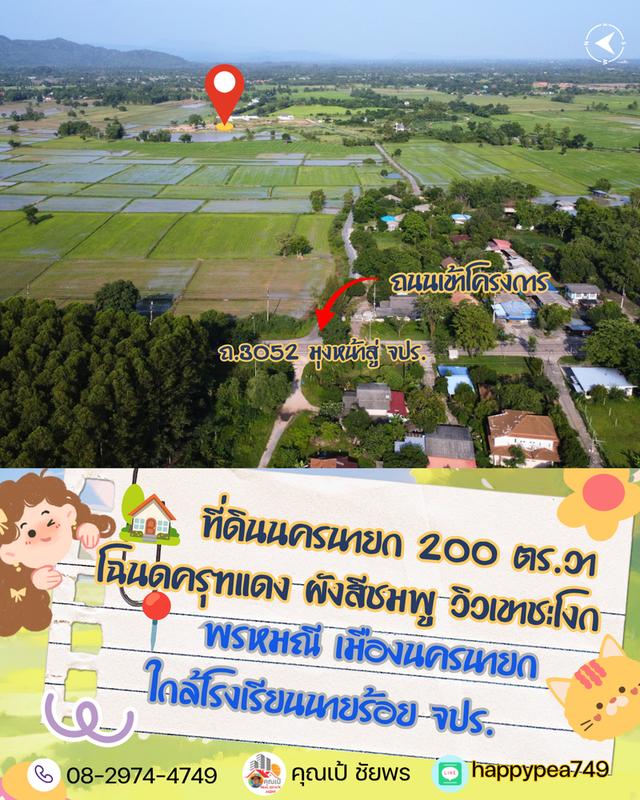 ⛳ ที่ดินวิวเขา ผังสีชมพู ต.พรหมณี อ.เมืองนครนายก โฉนดครุฑแดง เริ่มต้น 200 ตร.วา (ฟรีค่าโอน!) 10