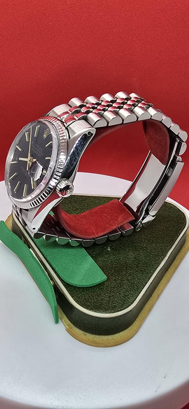 ROLEX datejust AUTOMATIC งานประกอบ หน้าแท้ ขอบแท้ทองคำขาวเม็ดทองคำขาว เครื่อง eta swiss สายงายเดรด ขาย25000 รูปที่ 2