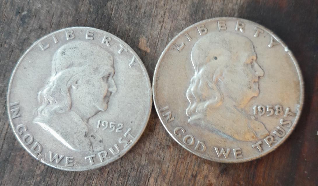 เหรียญเก่าUS Dollas Jefferson..Lincoln and Queen Elizabeth