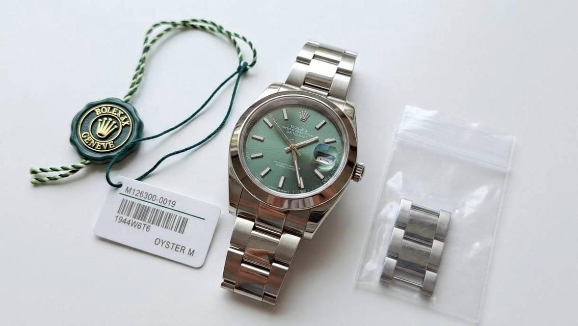 ขายนาฬิกา Rolex Datejust 41 Mint Green Ref. M126300-0019 สภาพมือสอง ใหม่มาก พร้อมใช้ รูปที่ 5