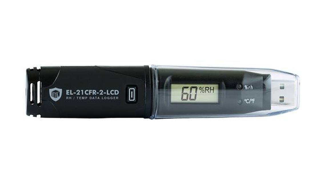 EL-21CFR-2-LCD+ Humidity & Dew Point Data Logger 1