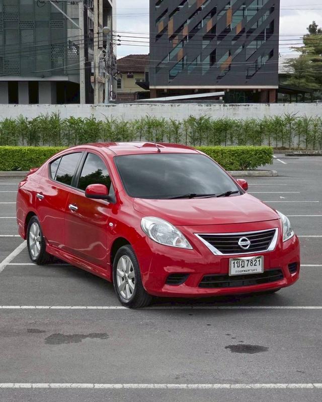 รหัสรถ QT7821 Nissan Almera 1.2 E เกียร์ Auto สีแดง ปี 2013 2