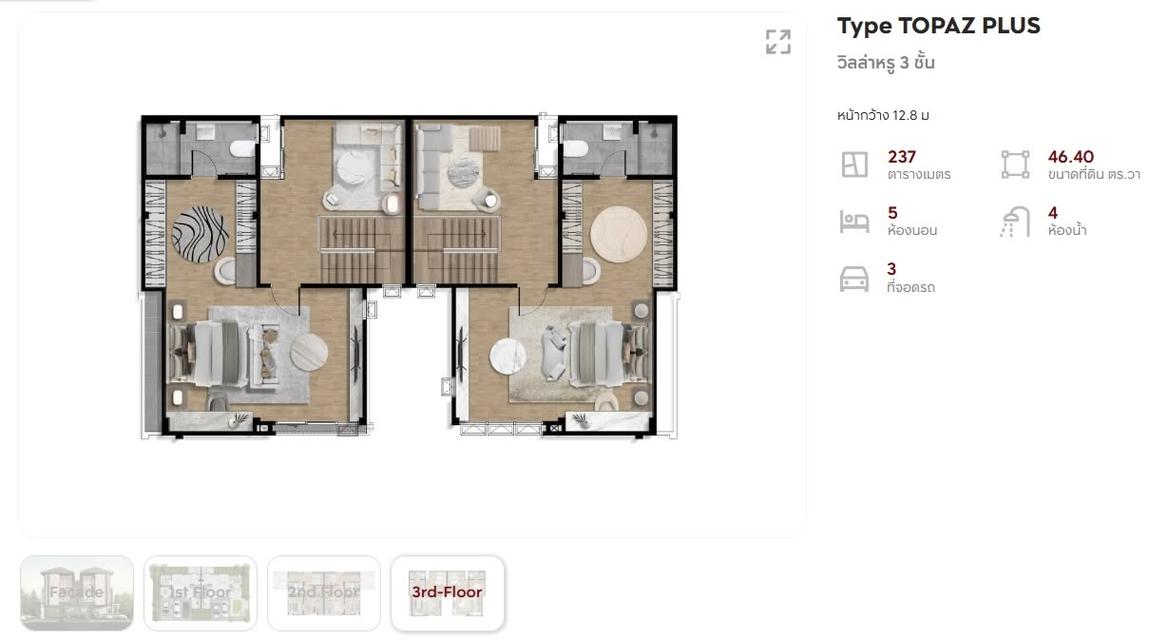 ขายบ้านแฝด 3 ชั้น โครงการ Private เพียง 28หลัง ราคาถูกที่สุดในโครงการ 7