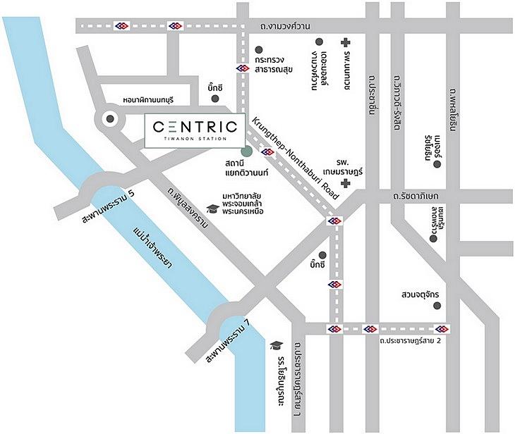 คอนโด เซ็นทริค ติวานนท์ สเตชั่น ใกล้รถไฟฟ้าสีม่วง แยกติวานนท์ ขนาด 35 ตารางเมตร 1 ห้องนอน ชั้น10 ทิศเหนือ ห้องมุม ตกแต่งครบ 10