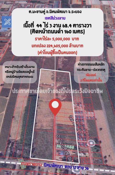 ที่ดิน จังหวัดระยอง นิคมพัฒนา 1