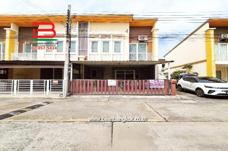 ทาวน์โฮม หลังริม โกลเด้น ทาวน์ วัชรพล-สุขาภิบาล 5 เนื้อที่ 21.7 ตรว. ใกล้บิ๊กซี สุขาภิบาล 5 ถนนสุขาภิบาล 5 แขวงออเงิน เขตสายไหม กรุงเทพมหานคร