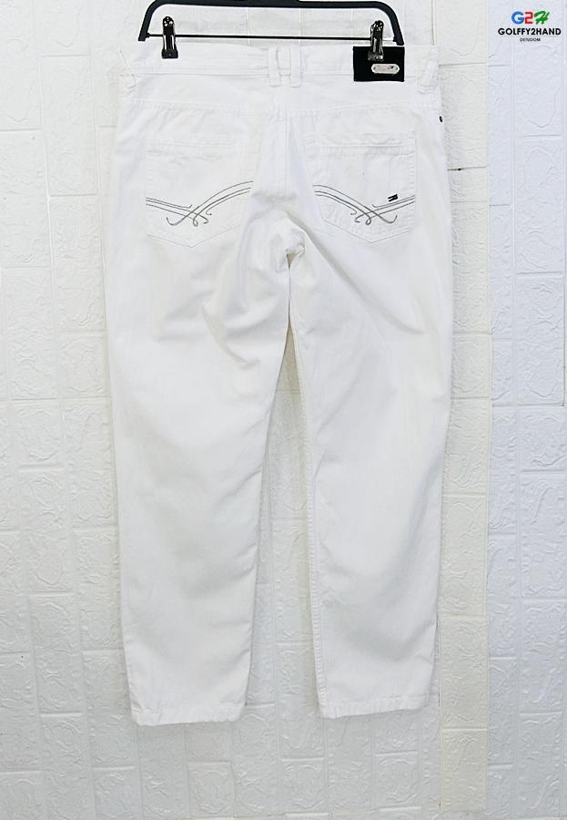 TOMMY HILFIGER แท้ เอว35 กางเกงยีนส์ขายาวขาวคลาสสิกสปอต 4