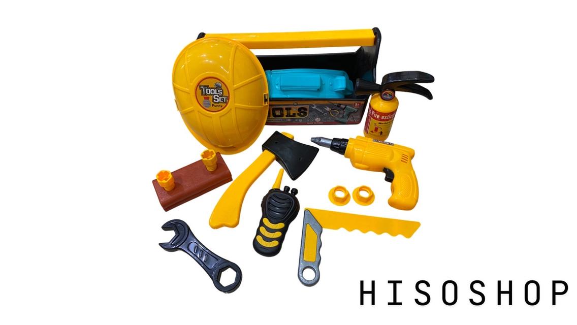 NEW TOOL SET ชุดของเล่นเครื่องมือช่าง 14 ชิ้น กล่องกระเป๋าใส่เครื่องมือช่างพร้อมอุปกรณ์ 14 ชิ้น สุดเท่ ให้เด็กๆสนุกกับการเล่นบทสมมติเป็นวิศวกรมือโปร 6