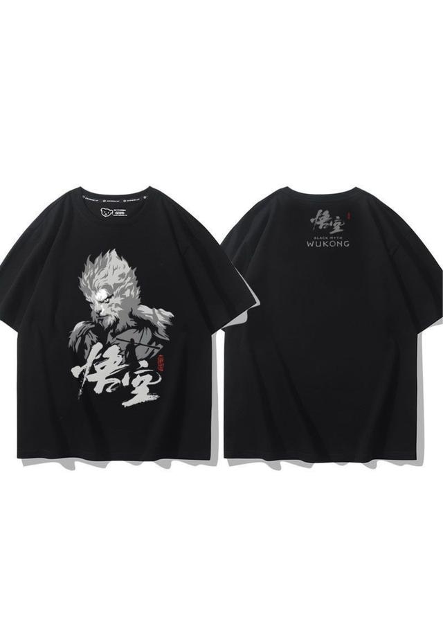 เสื้อยืดจากเกม Black Myth: Wukong เสื้อยืดฤดูร้อนสไตล์ เลข 6-10 5