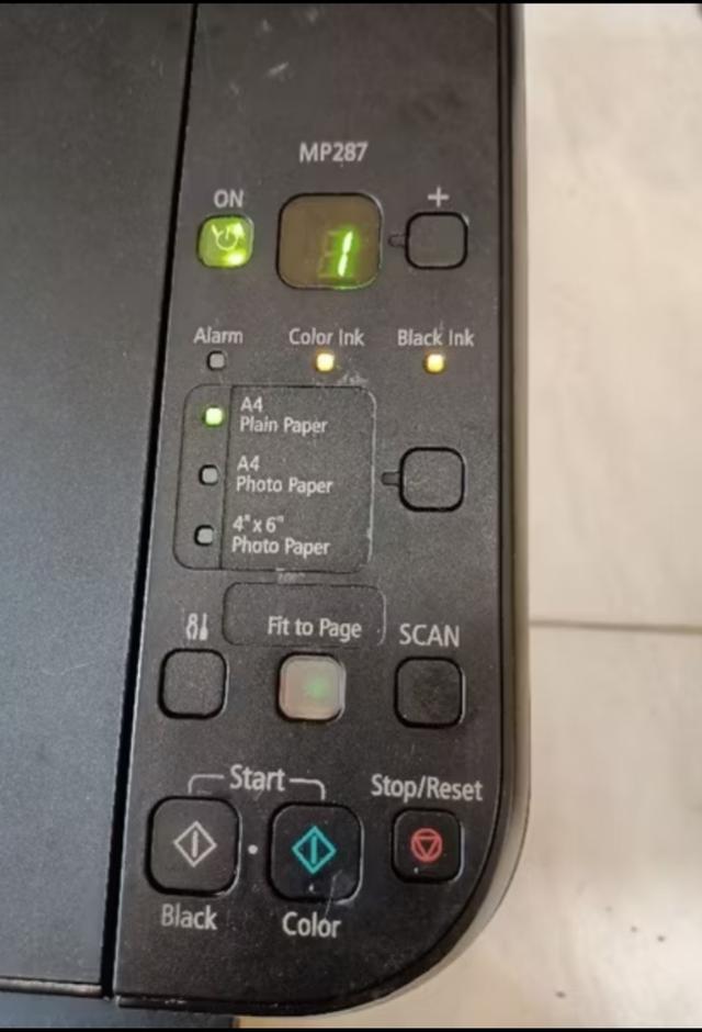 Canon mp287 เครื่องเปล่า มือสองพร้อมใช้ ไม่มีตลับหมึก ไม่ติดเออเร่อ ใช้งานปกติ
